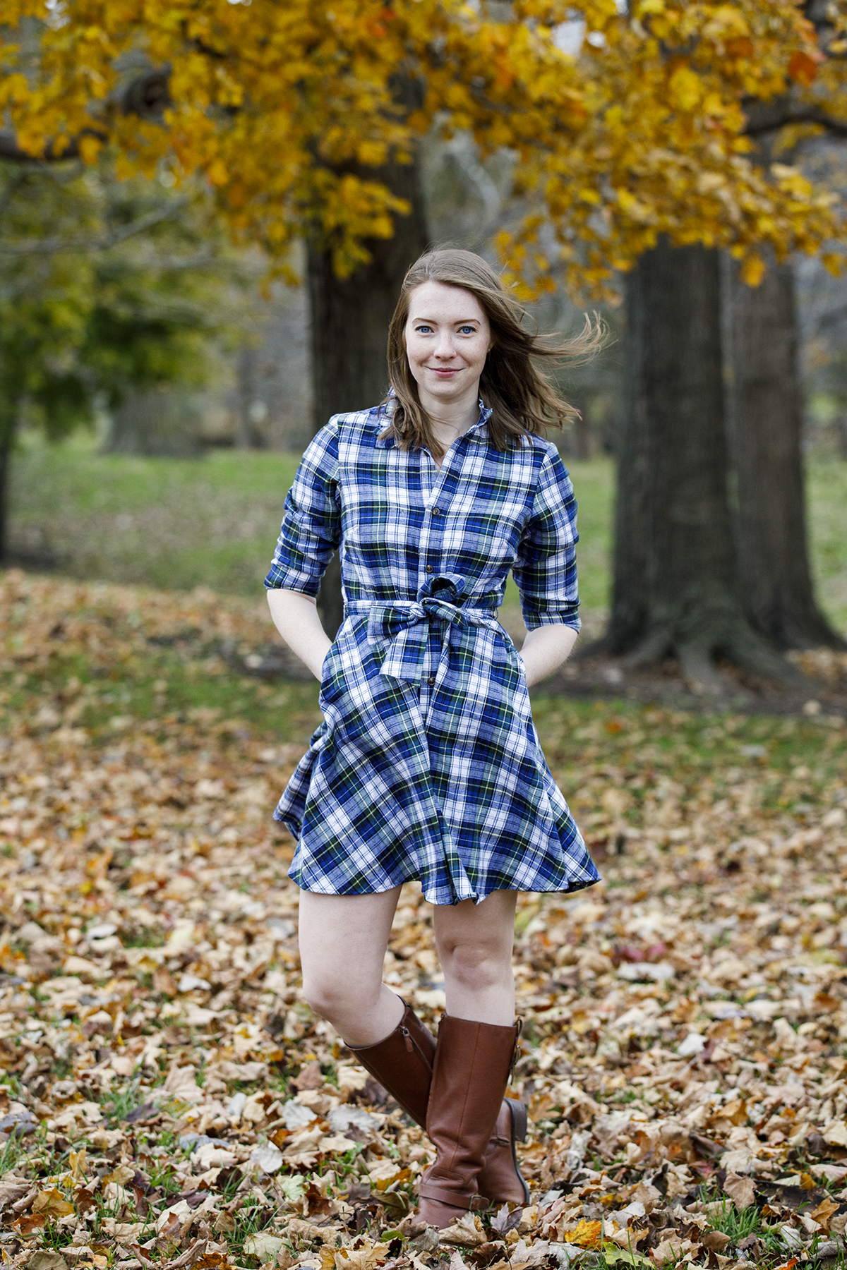 Buy > kjp flannel dress > in stock