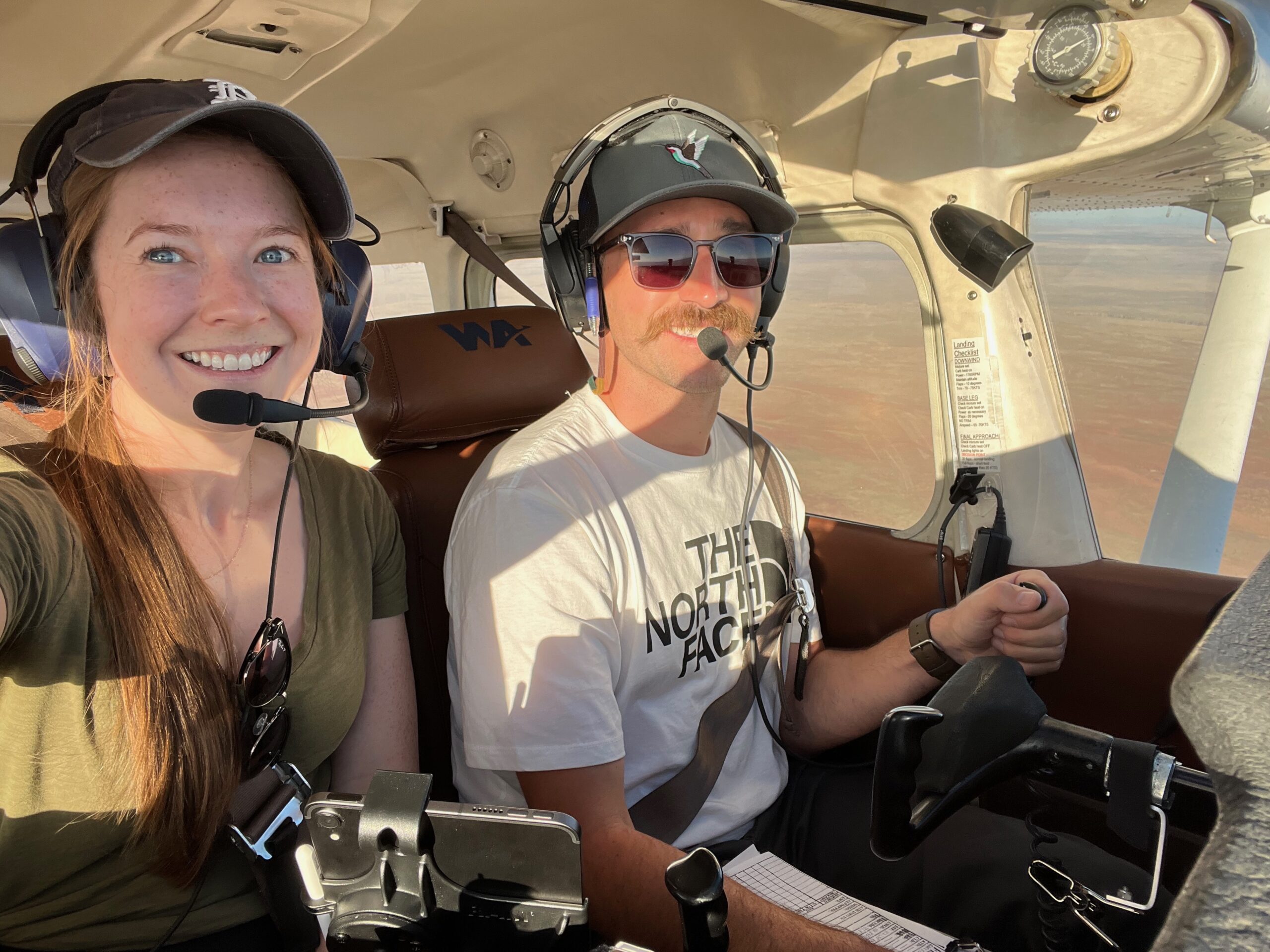 A sunset Cessna flight over northern Arizona with my private pilot Ryan ...